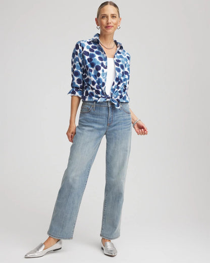 No Iron™ Printed Sateen Shirt