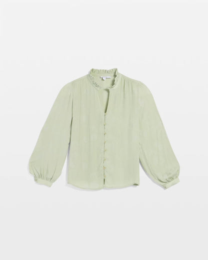 Jacquard Georgette Peasant Blouse