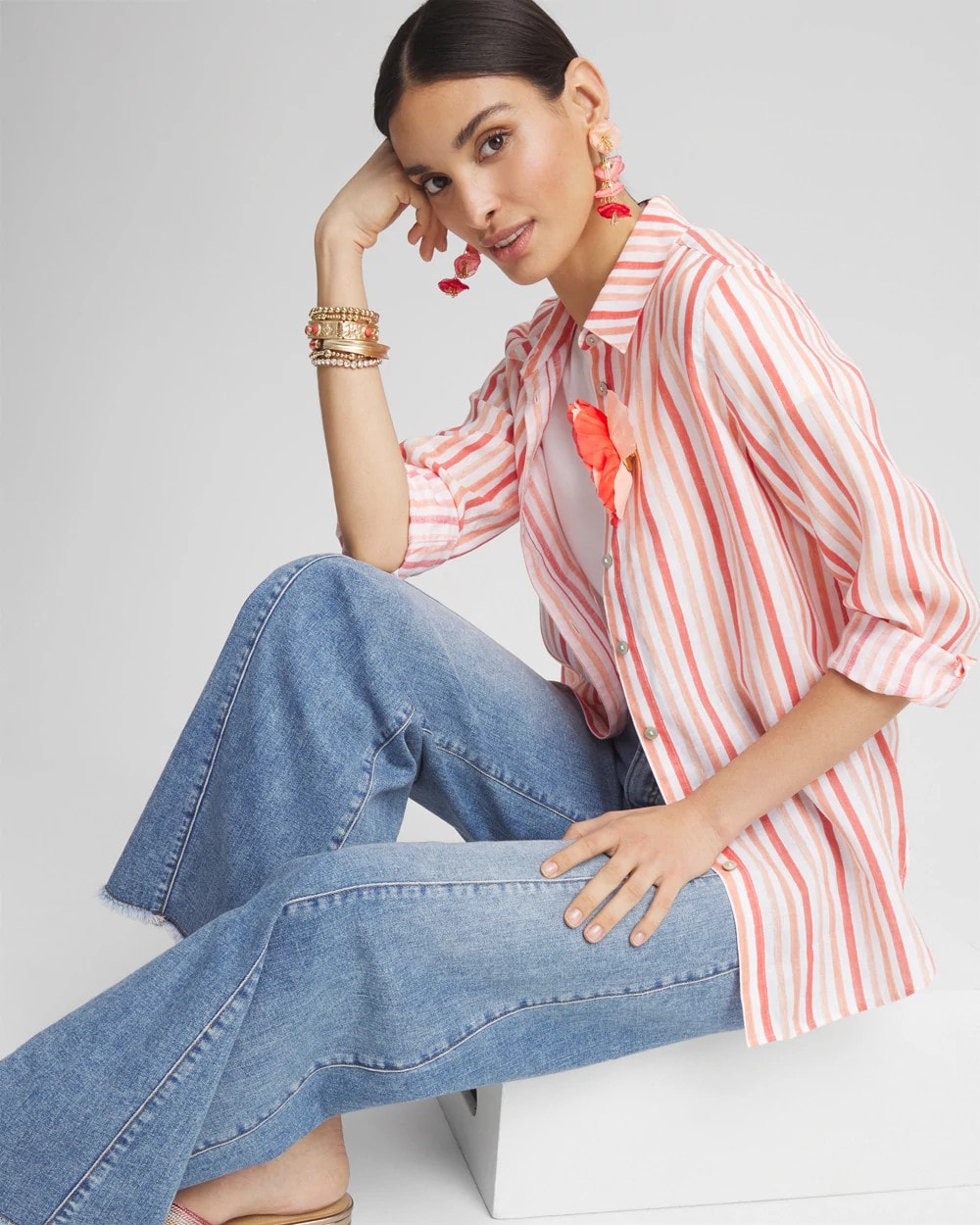 No Iron™ Striped Linen Shirt