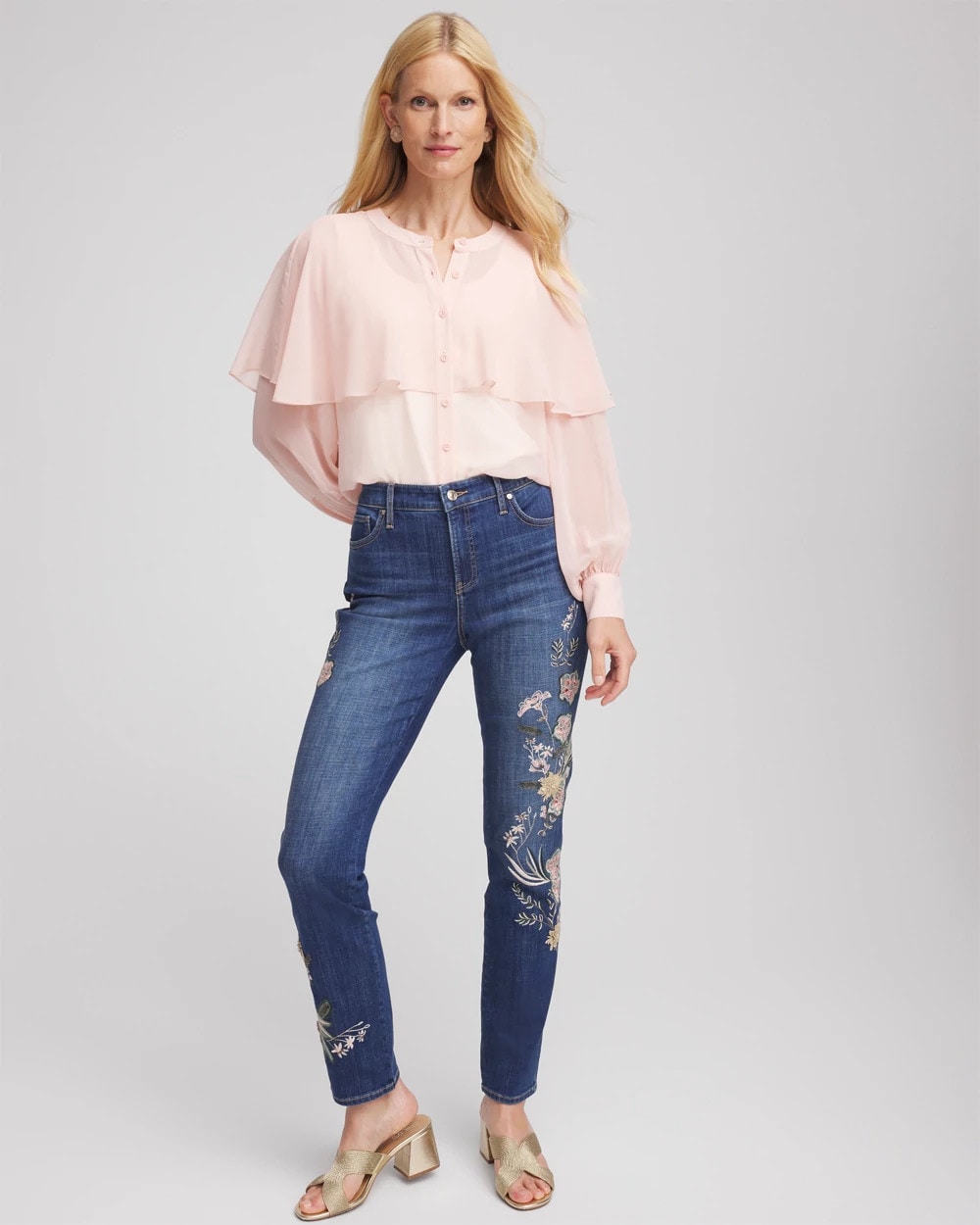 Georgette Cape Blouse