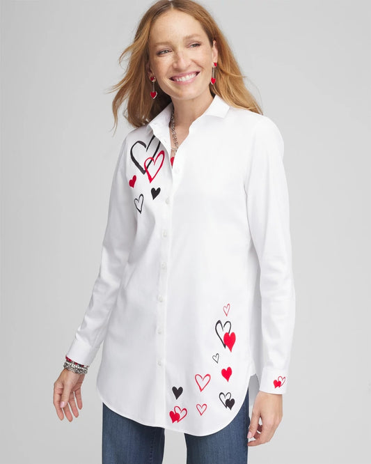 No Iron™ Valentine's Day Embroidered Tunic