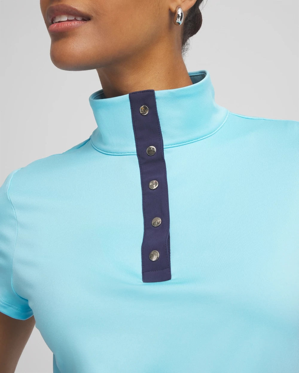 Zenergy® UPF Mockneck Short-Sleeve Top