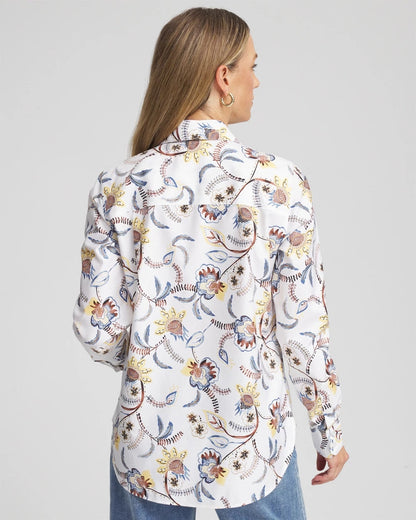 No Iron™ Long-Sleeved Floral Shirt