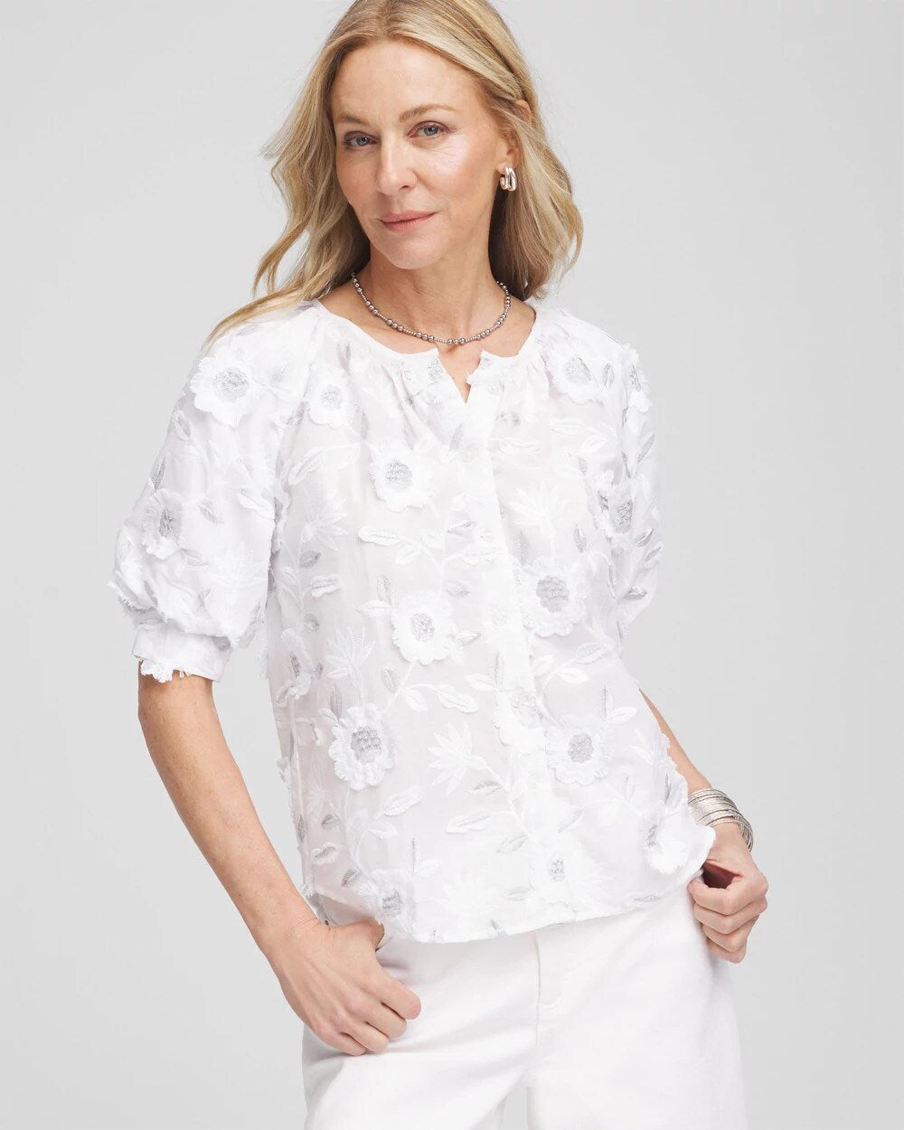 Applique Embroidered Top
