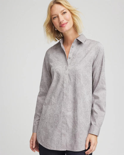 No Iron™ Lace Jacquard Stretch Tunic