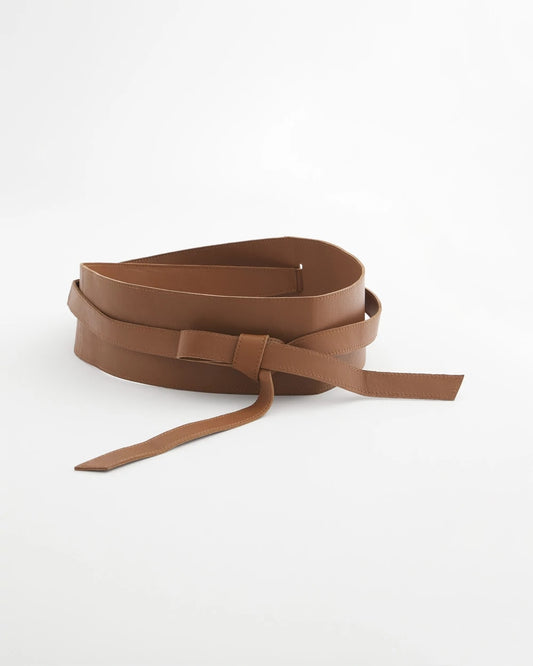 Leather Double-Sided Obi Belt