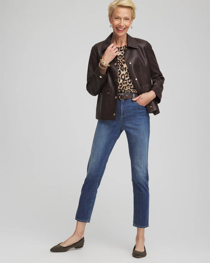 Girlfriend Slim Cropped Jeans