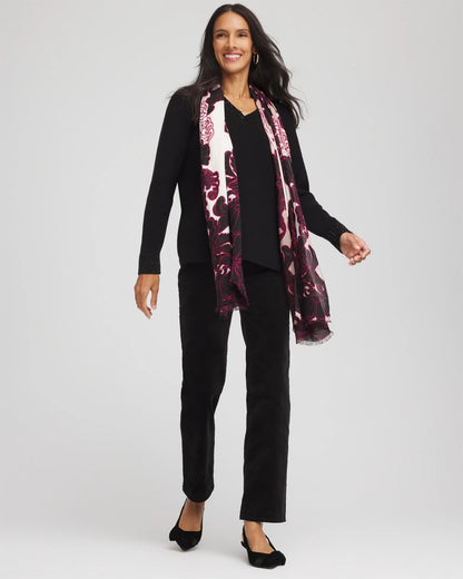 Velveteen Pull-On Flared Jeans