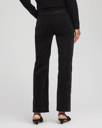 Velveteen Pull-On Flared Jeans
