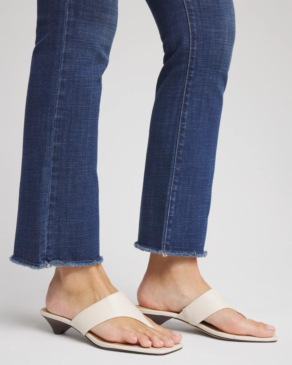 Girlfriend Fray Hem Kick Flare Jeans
