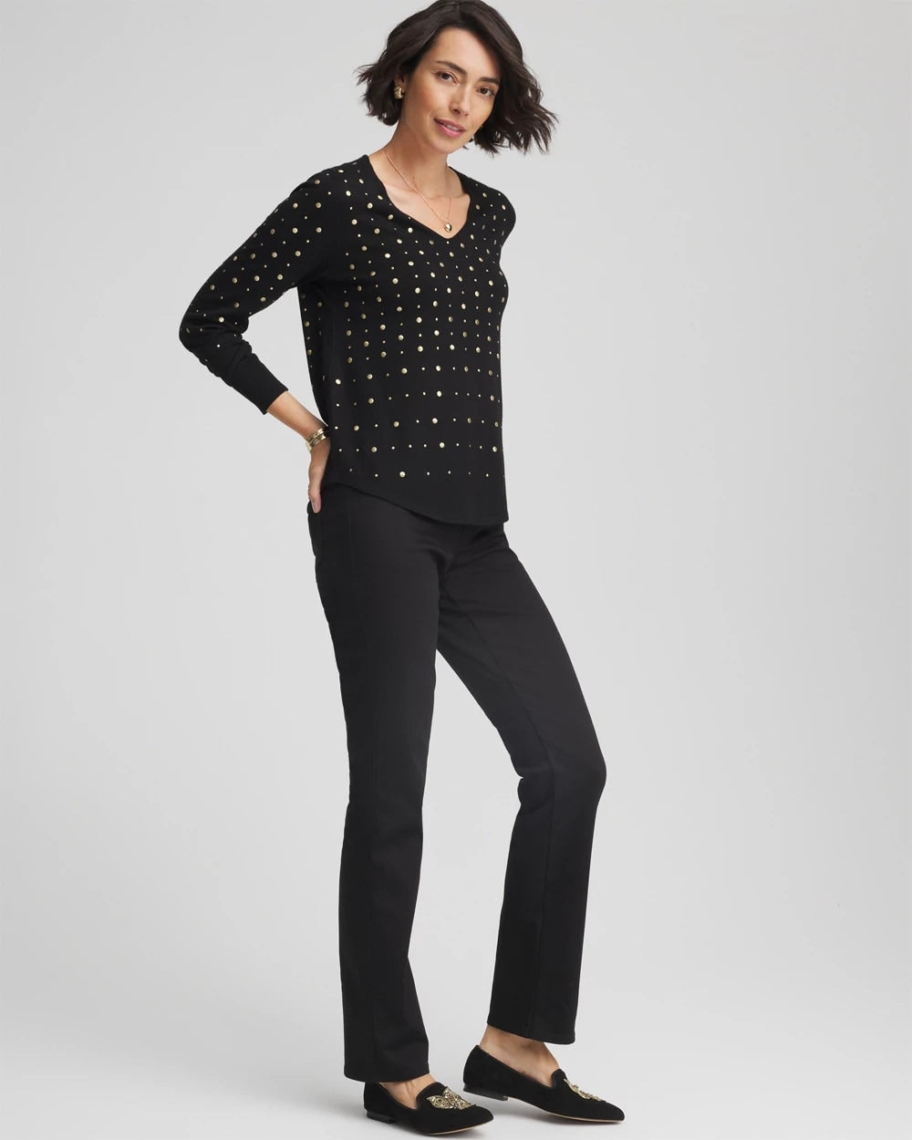 Pull-On Straight Jeans