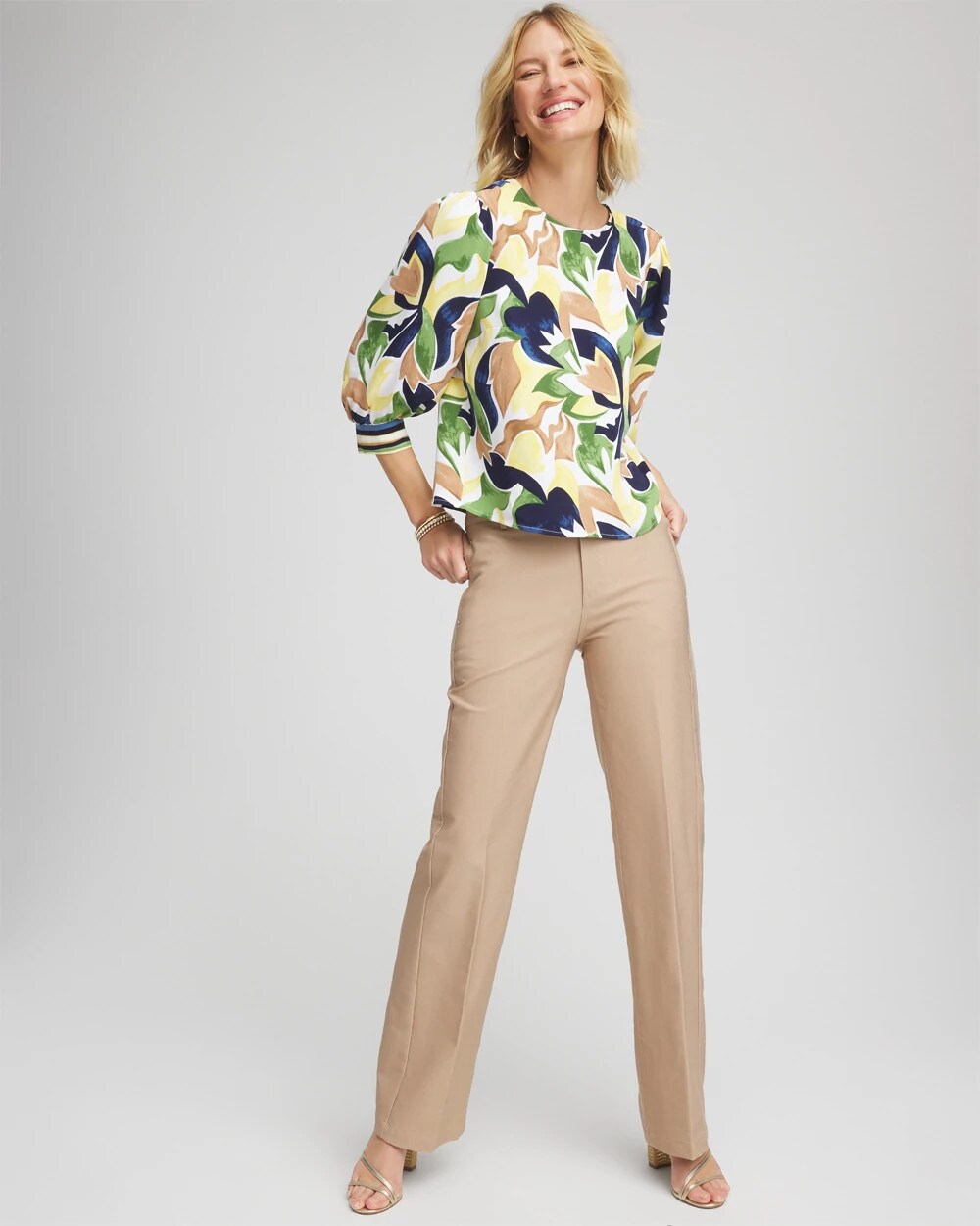 Cotton Straight-Leg Trousers