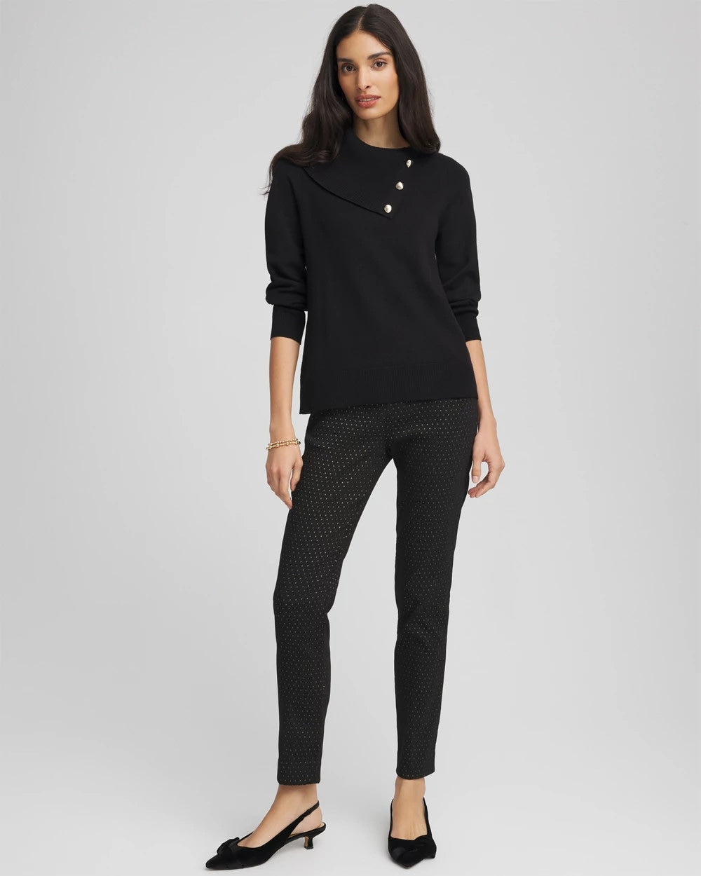 Brigitte™ Slim Ankle Jacquard Pants