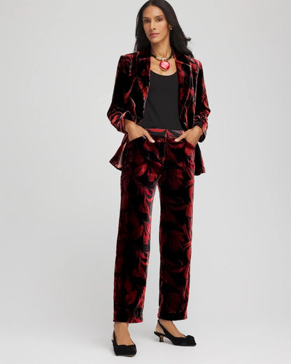 Velvet Rose Slim Ankle Pants