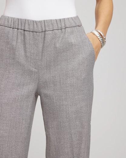 Shimmer Straight Tapered Ankle Pants