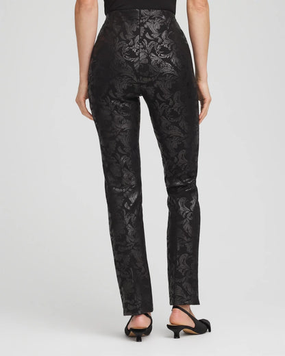 Juliet Foiled Slim Ponte Pants