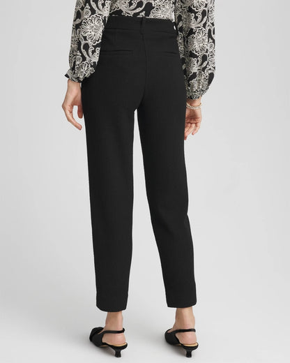 Matelassé Slim Tapered Ankle Pants