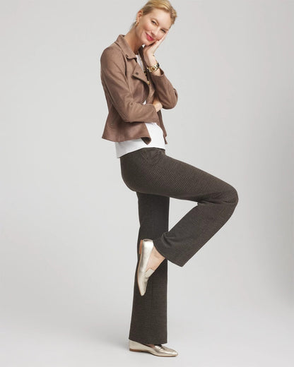 Juliet Jacquard Full-Length Ponte Pants