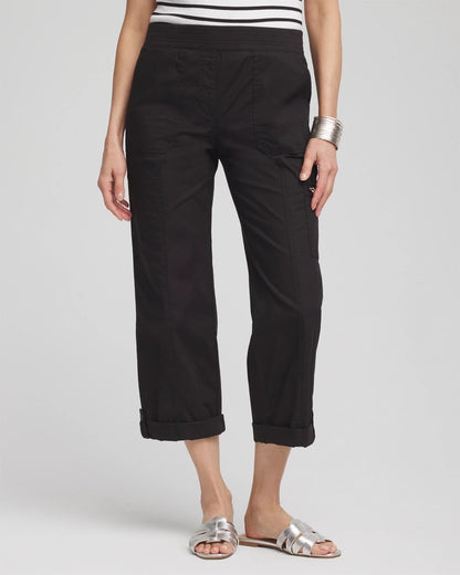 Poplin Cropped Pants