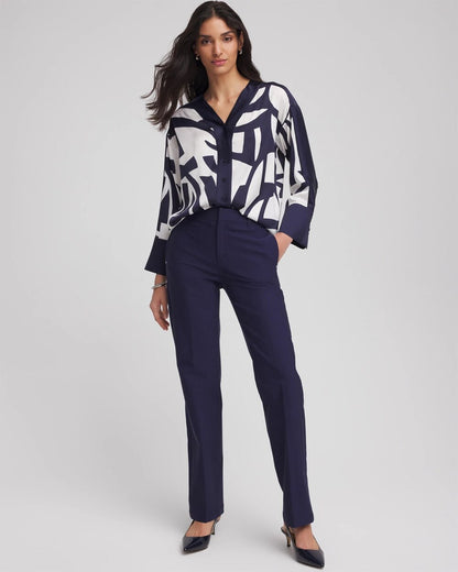 Cotton Straight-Leg Trousers