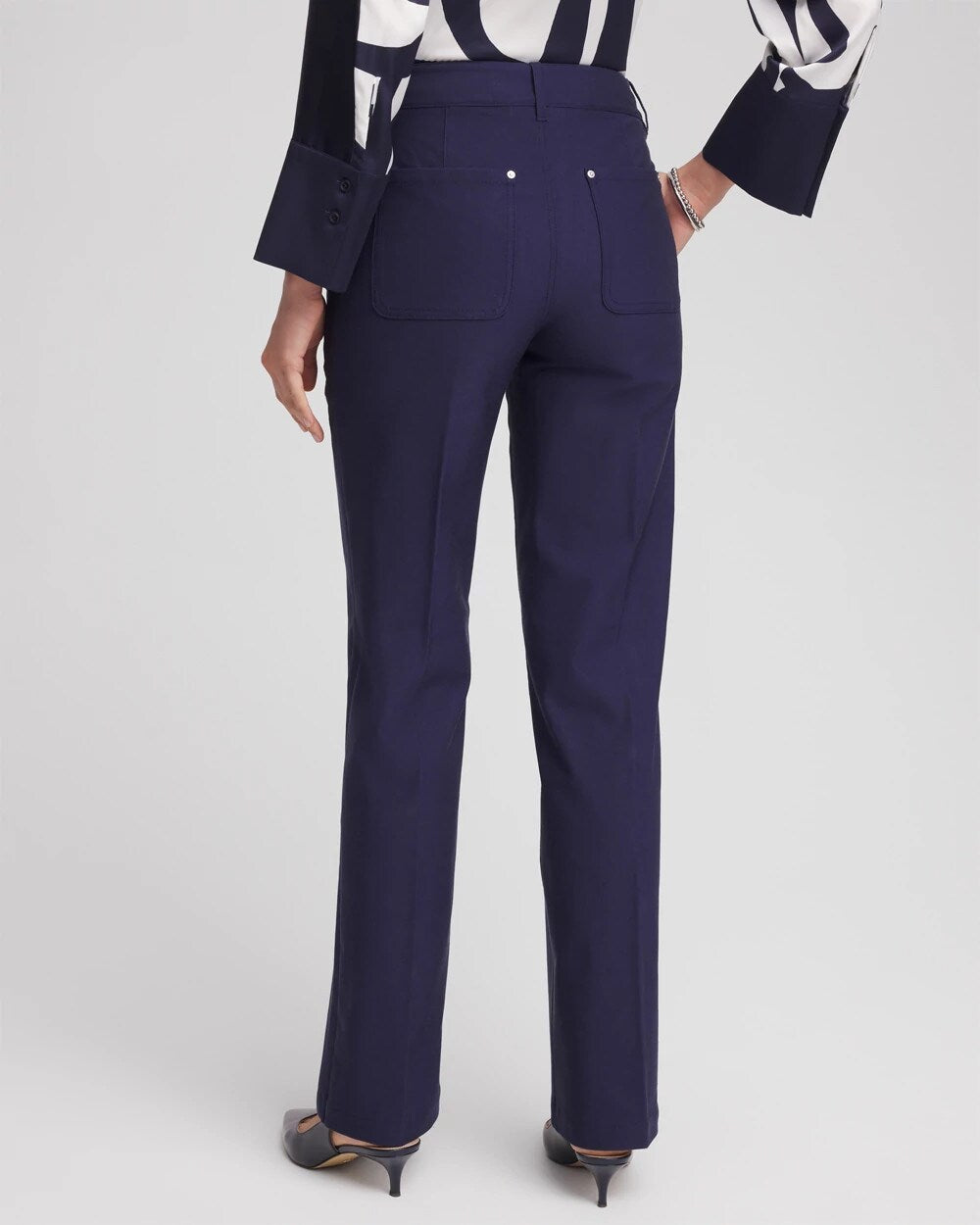 Cotton Straight-Leg Trousers