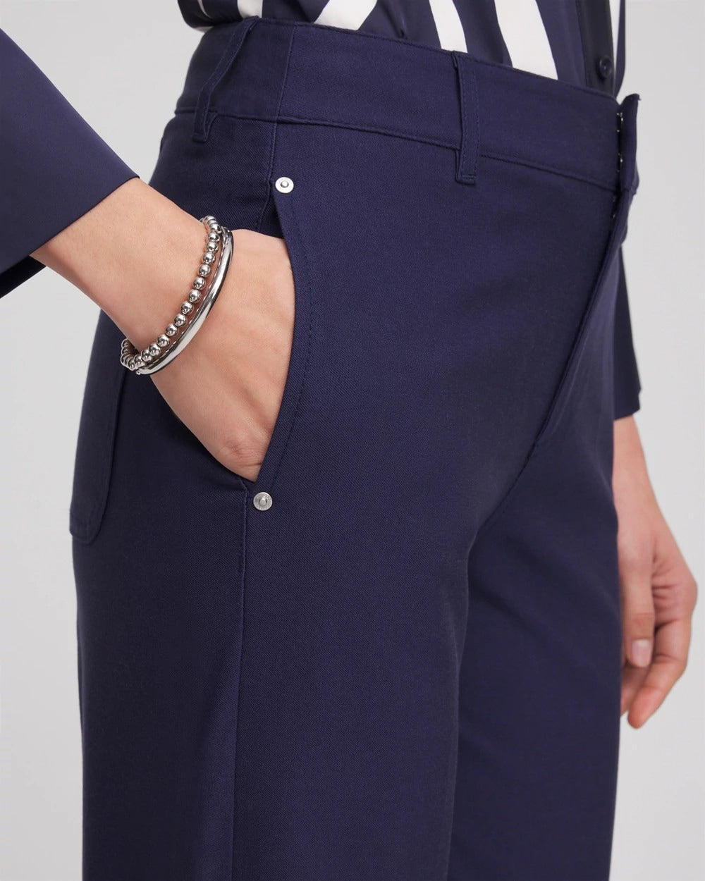 Cotton Straight-Leg Trousers