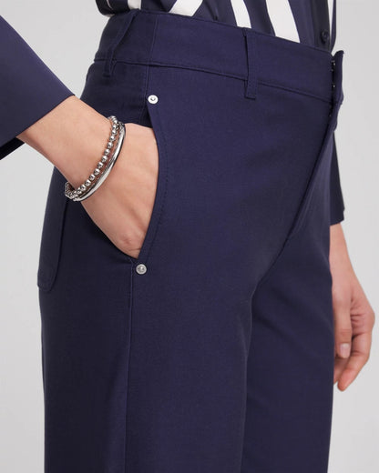 Cotton Straight-Leg Trousers