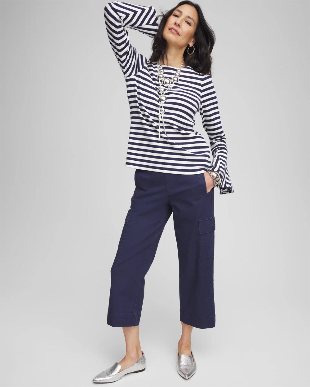 Cargo Straight Leg Cropped Pants