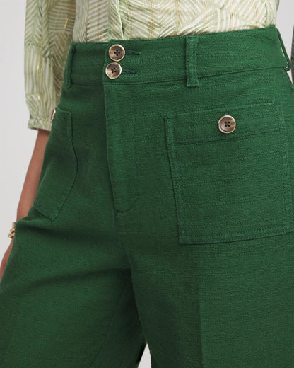 Cropped Straight-Leg Pants