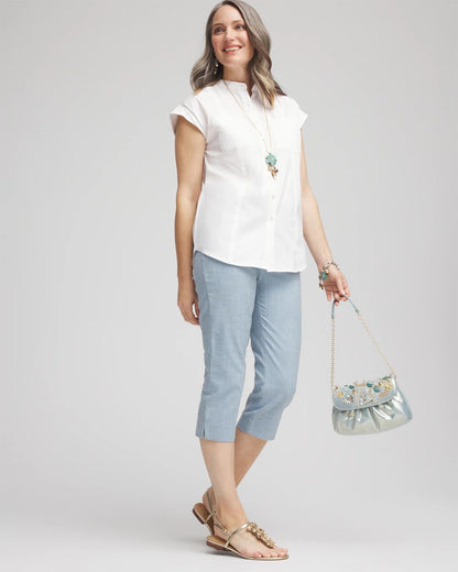 Brigitte™ Cross Dye Capri Pants