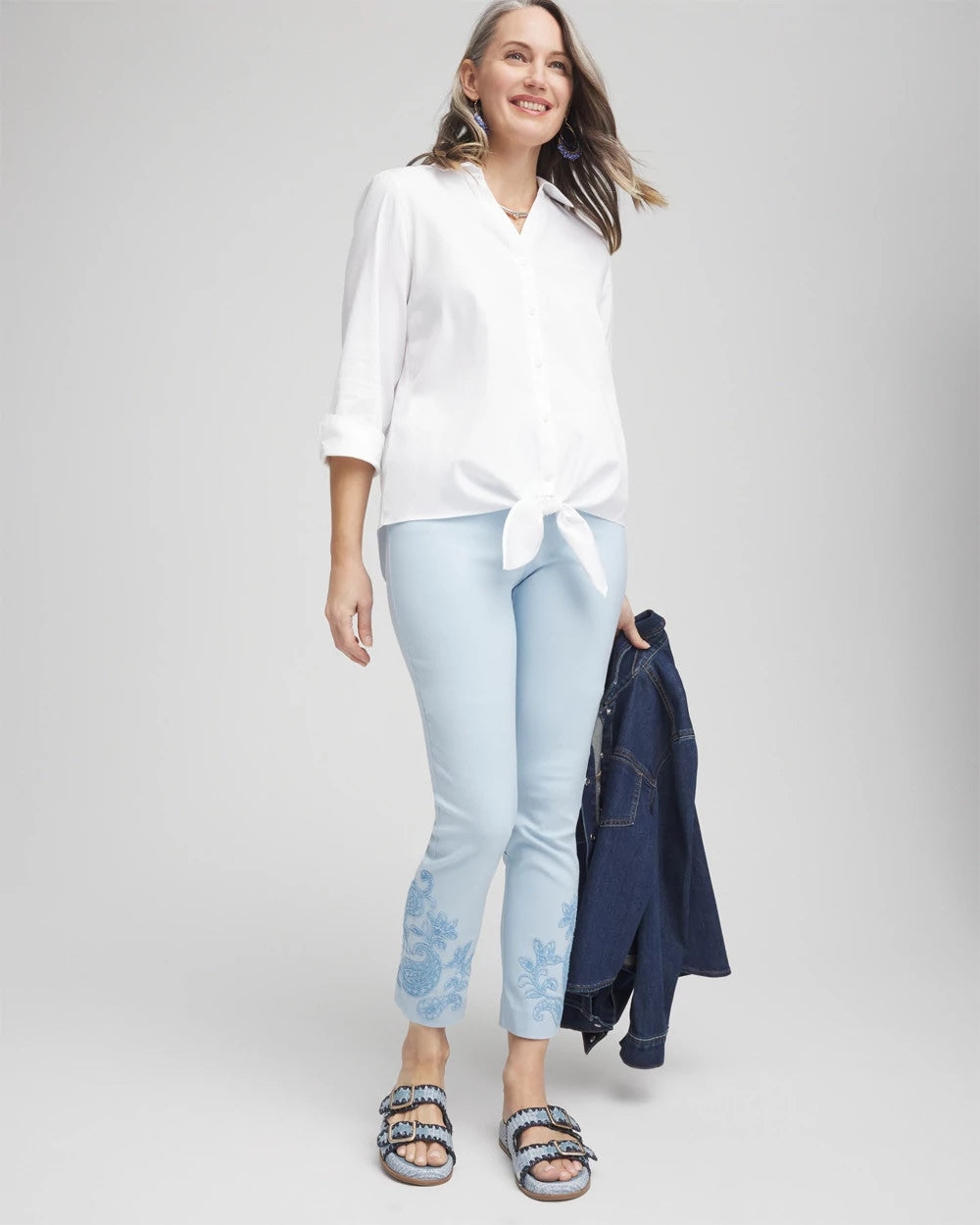 Brigitte™ Embroidered Ankle Pants