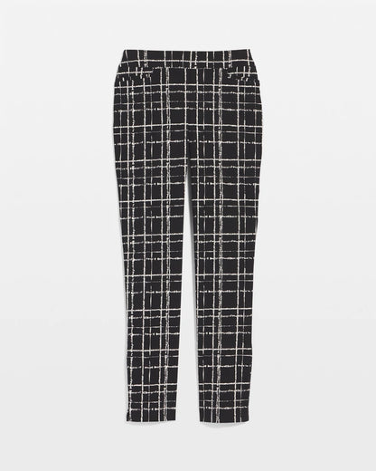 Brigitte Plaid Slim Ankle Pants