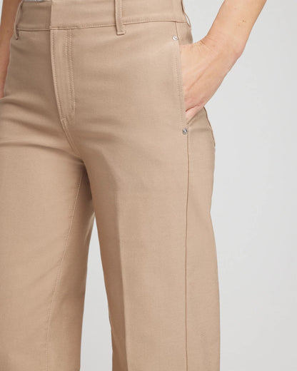 Petite Cotton Straight-Leg Trousers
