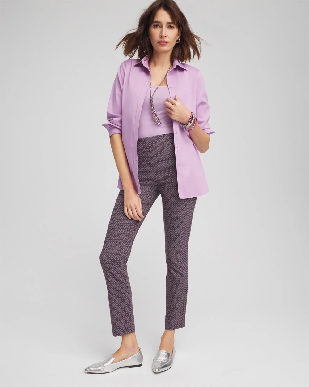 Brigitte Geo Slim Ankle Pants