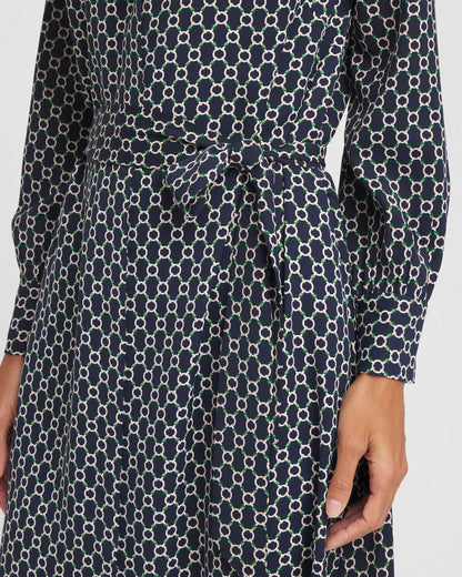 Chain Print Maxi Shirtdress