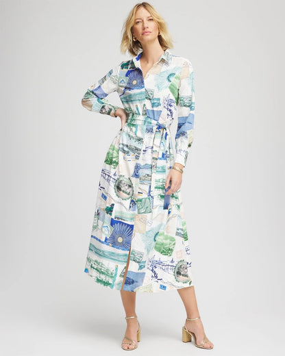 Port Call Maxi Shirtdress