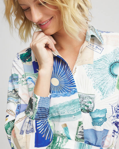 Port Call Maxi Shirtdress