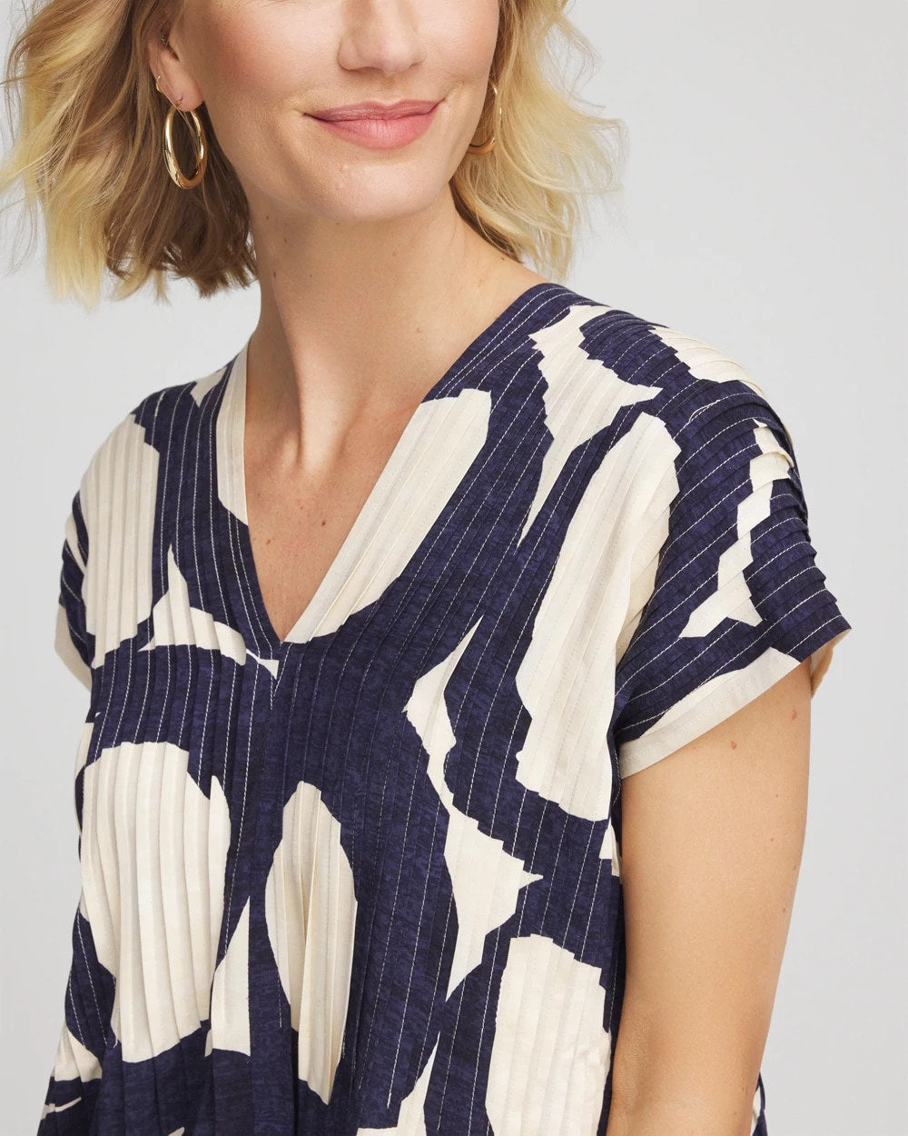 Printed Silk-Twill Popover Midi Dress
