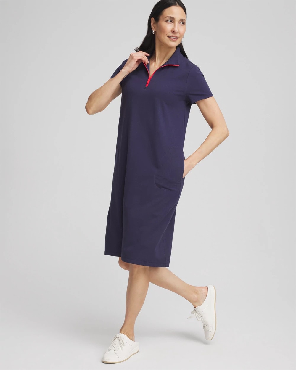 Zenergy® UPF Knit Half-Zip Dress