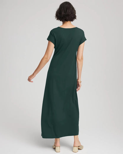 Dolman-Sleeve Ponte  Maxi Dress