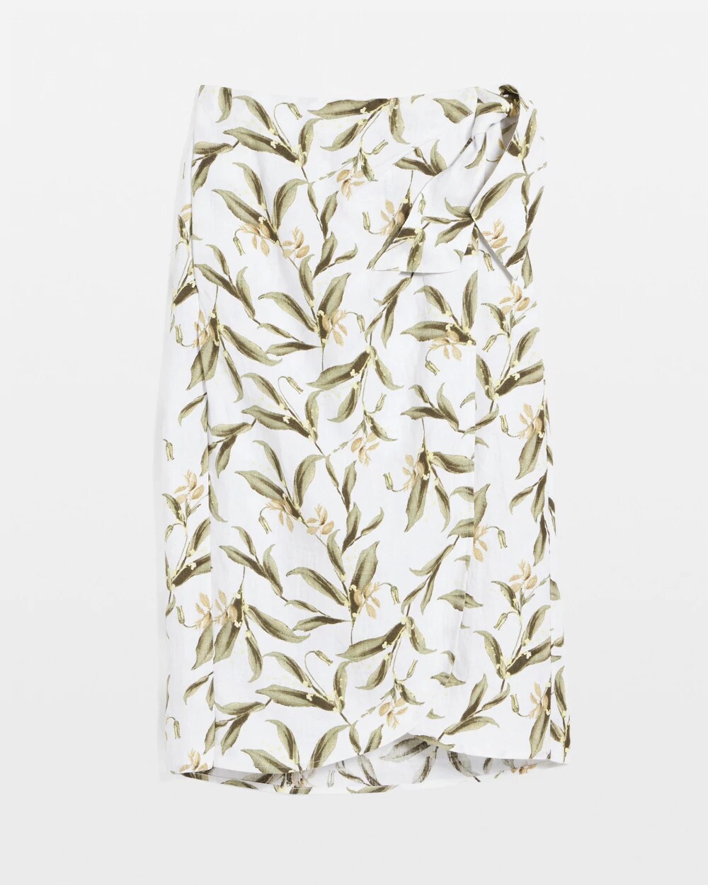 Linen Midi Wrap Skirt