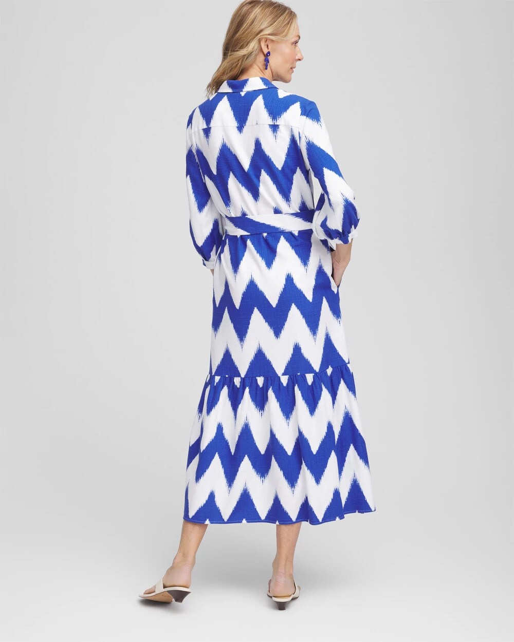 Chevron Striped Shirtdress
