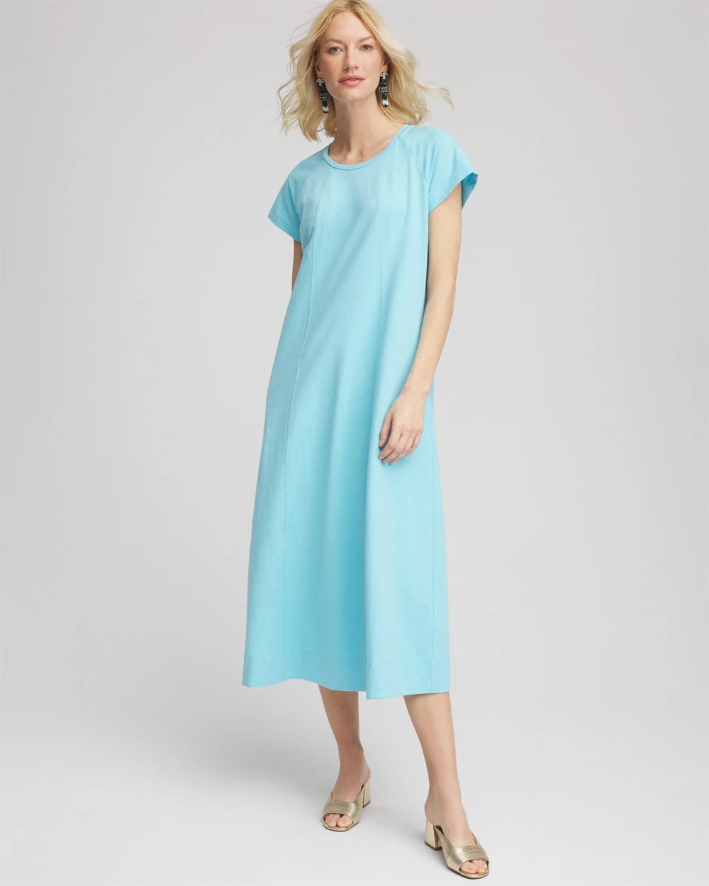 Short-Sleeved Maxi Dress