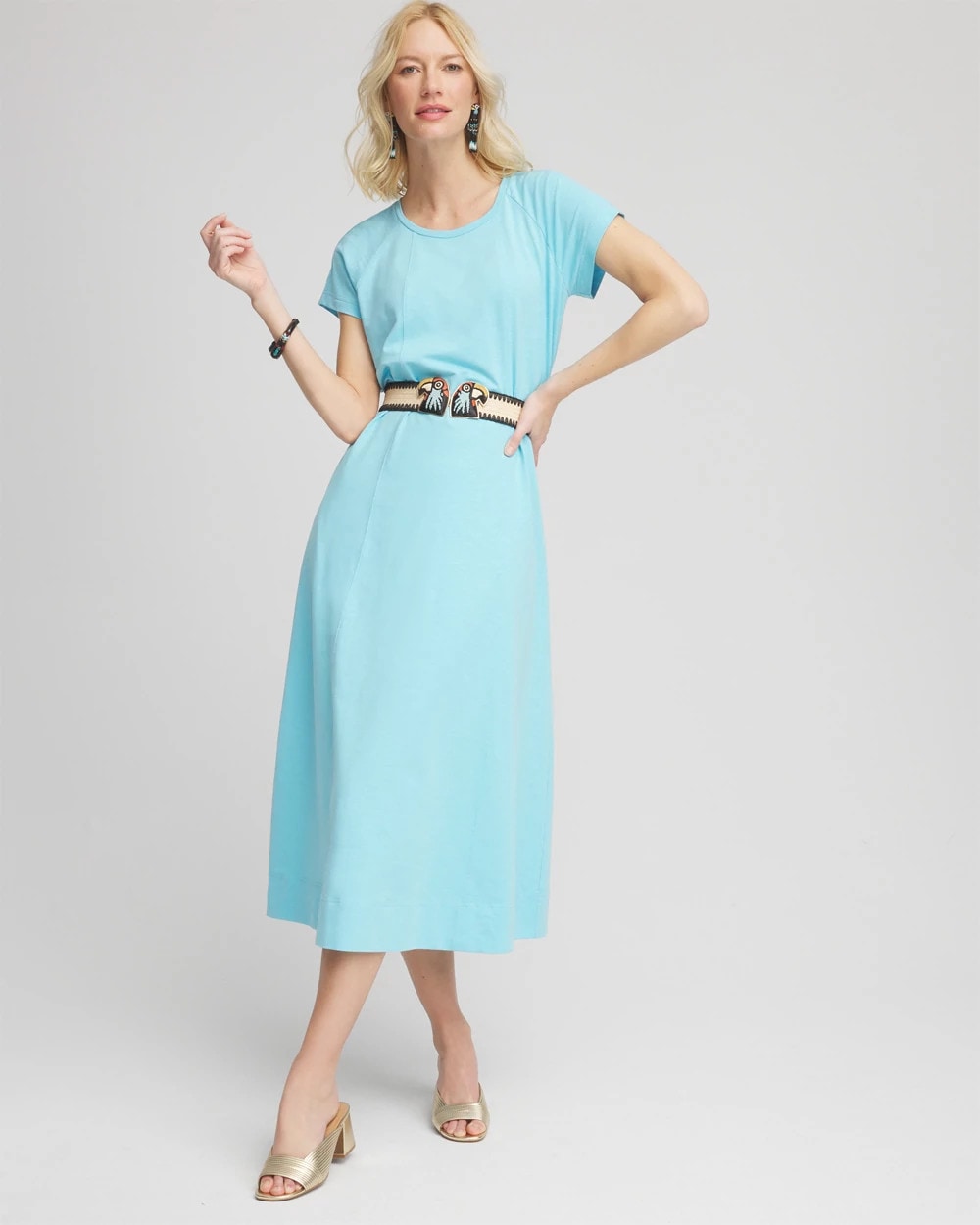 Short-Sleeved Maxi Dress