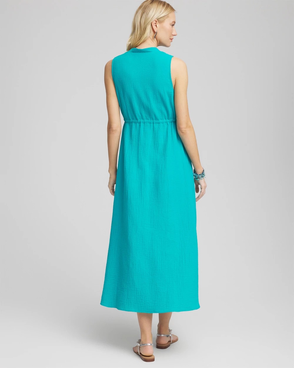Sleeveless Maxi Gauze Dress