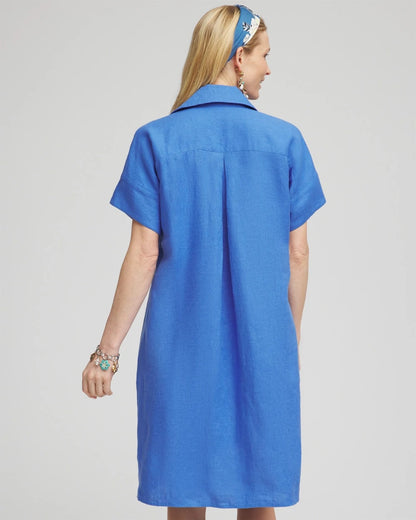 High-low Linen Shirtdress