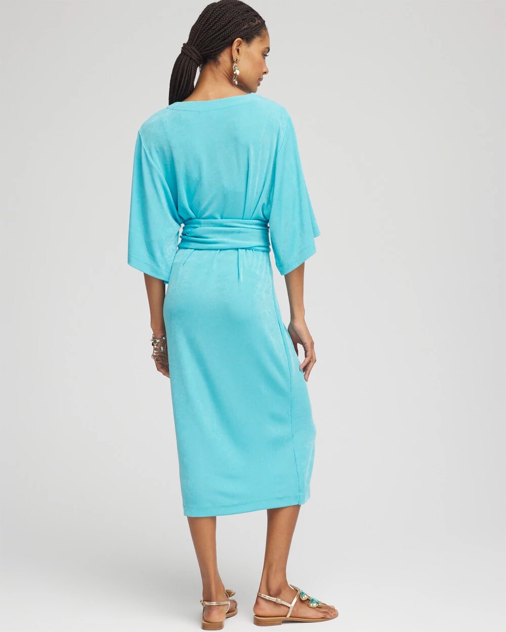 Travelers™ Kimono Sleeved V-Neck Dress