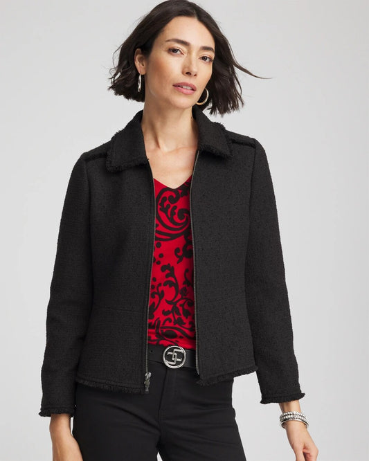 Bouclé Peplum Jacket