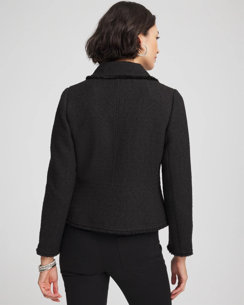 Bouclé Peplum Jacket