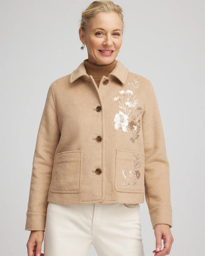 Embroidered Wool Chore Jacket